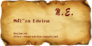 Móza Edvina névjegykártya